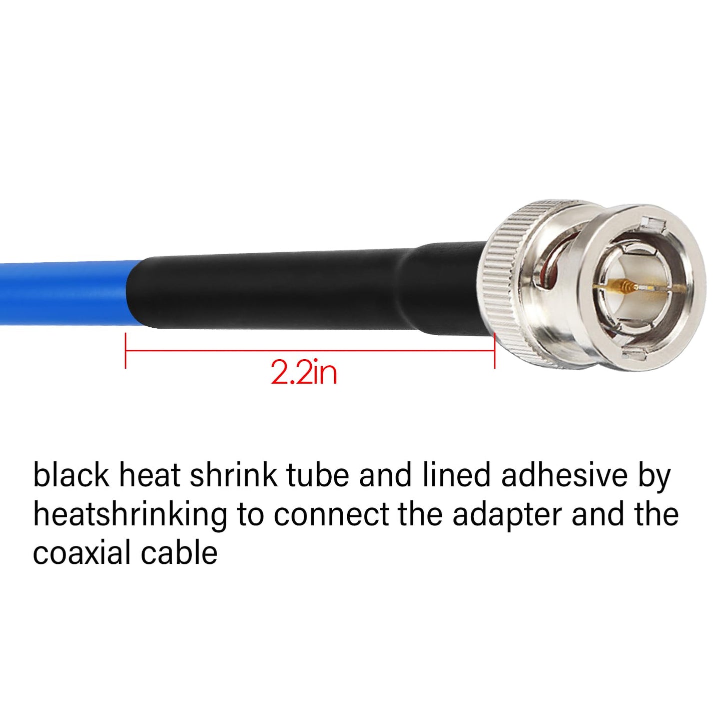 XRDS -RF 12G SDI Cable 2FT 2PCS, SDI Video Cables 3G/6G/12G 75ohm BNC Male Cable Supports HD-SDI/3G/6G-SDI/4K/8K for Video Security Camera Converter