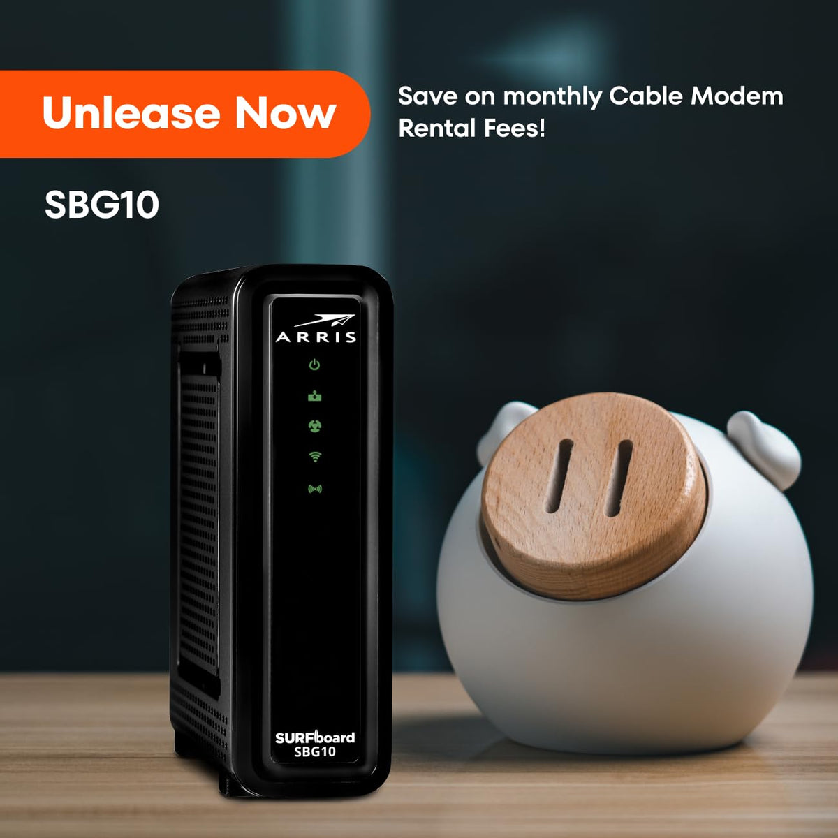 ARRIS (SBG10) - Cable Modem Router Combo - DOCSIS 3.0 16 x 4 Gigabit & AC1600 WiFi, [Check with your provider for compatibility]400 Mbps Max Internet Speeds