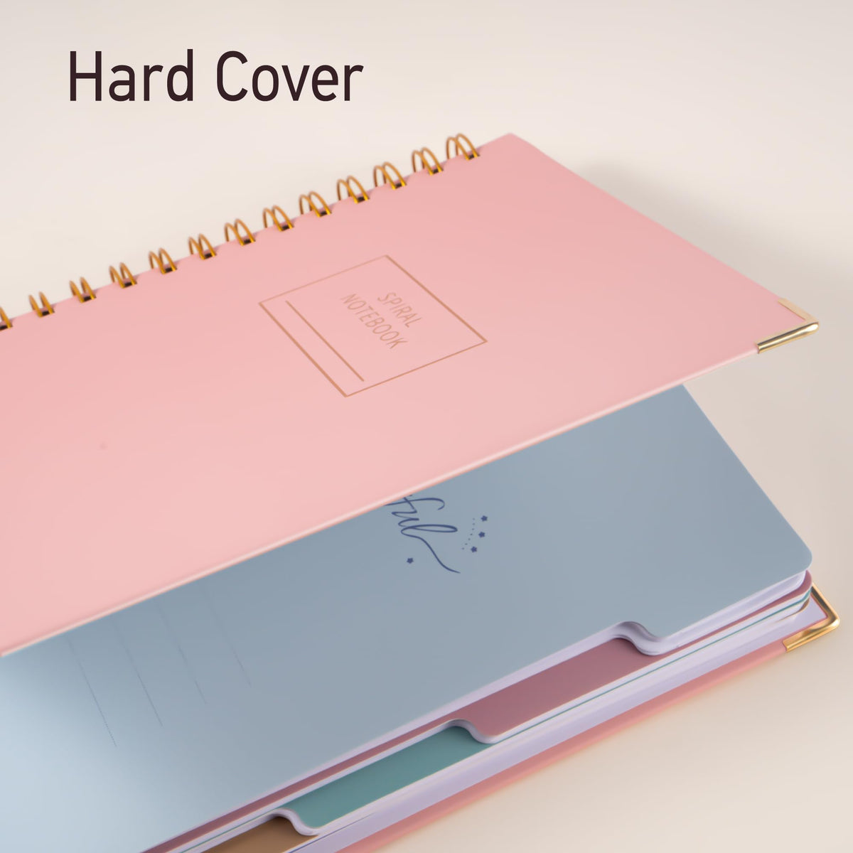 Yoment Hardcover Spiral Notebooks for Work School, B5 Journal Notebook with Tabs Dividers, Multi 5 Subject Notebook College Ruled, 240 Pages Lined Journal for Women, Pink