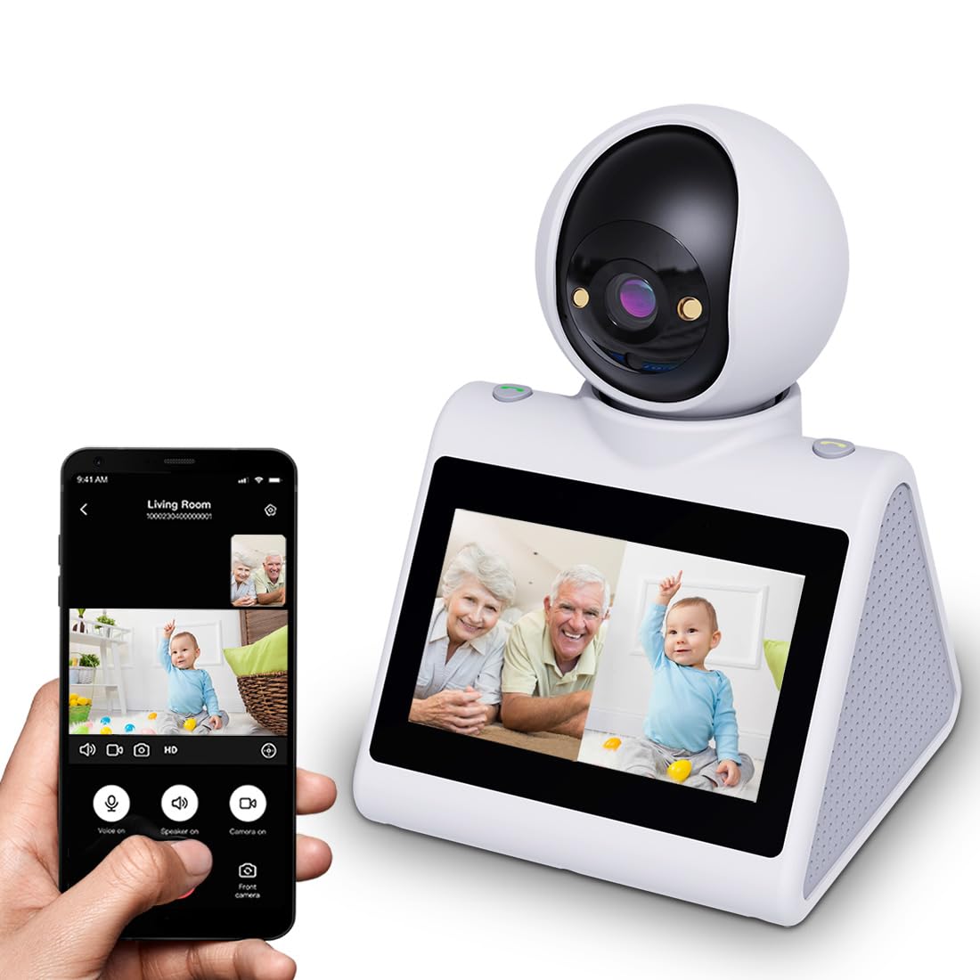 CIAJIE Two Way Video Camera,Dual-band 5G/2.4G Indoor Home Security Cameras,Baby Motion Pet Dog Camera with Phone App,Motion for Elderly/Nanny/Pet/Dog/Baby,Audio Calling Device Pan Til,Motion Detection