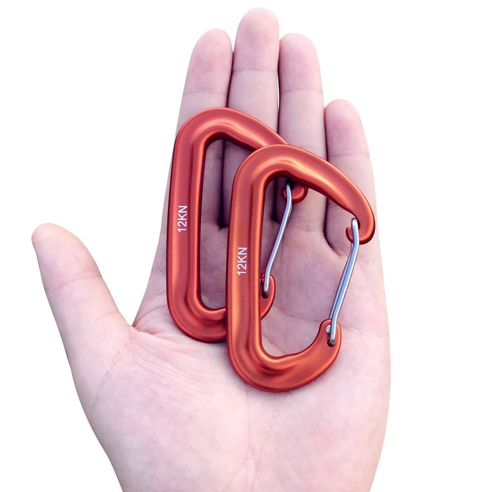 L-Rover Carabiner,12KN Lightweight Heavy Duty Carabiner Clips,Aluminium Wiregate Caribeaners for Hammocks,Camping, Key Chains, Outdoor and Gym etc,Hiking & Utility
