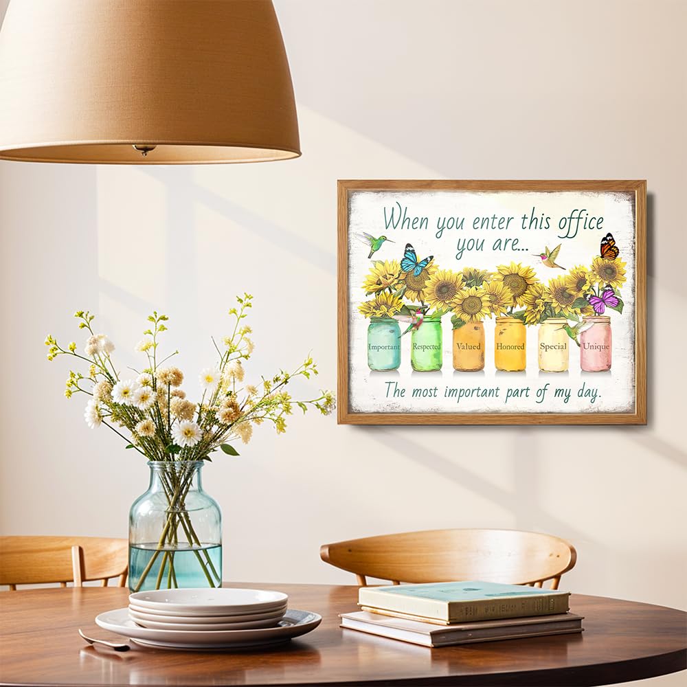 Inspirational Posters For Office 11x14 FRAMED - Inspirational Quotes Workplace Wall Decor - positive affirmation Home Office Decor - Teamwork Posters - Entrepreneur Gifts - Motivation Poster Print