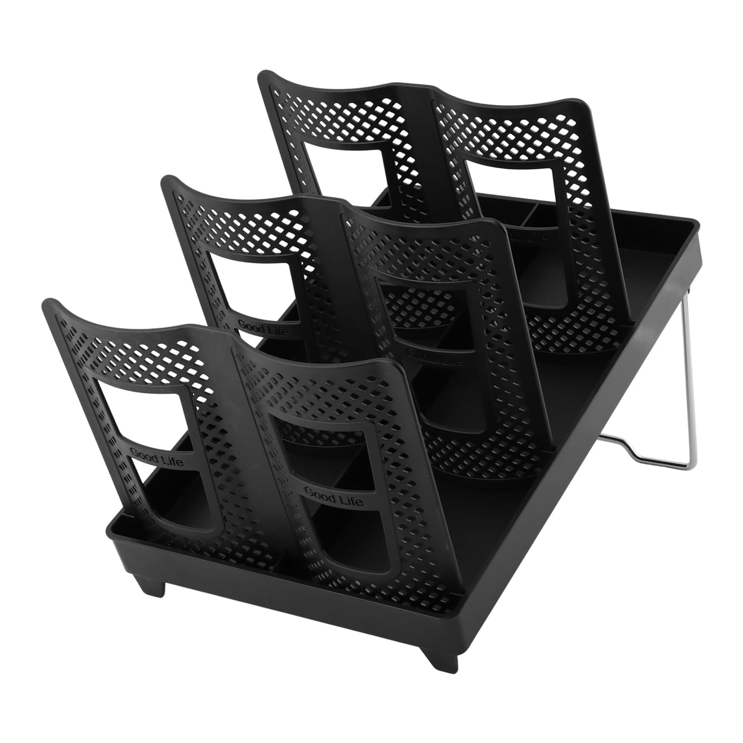 DiQiRenQin Coffee Cup Holder, Cup and Lid Dispenser with Stand, 6 Slots Disposable Cups Organizer for Coffee Station/Home/Office, Space-Saving & Stackable Design