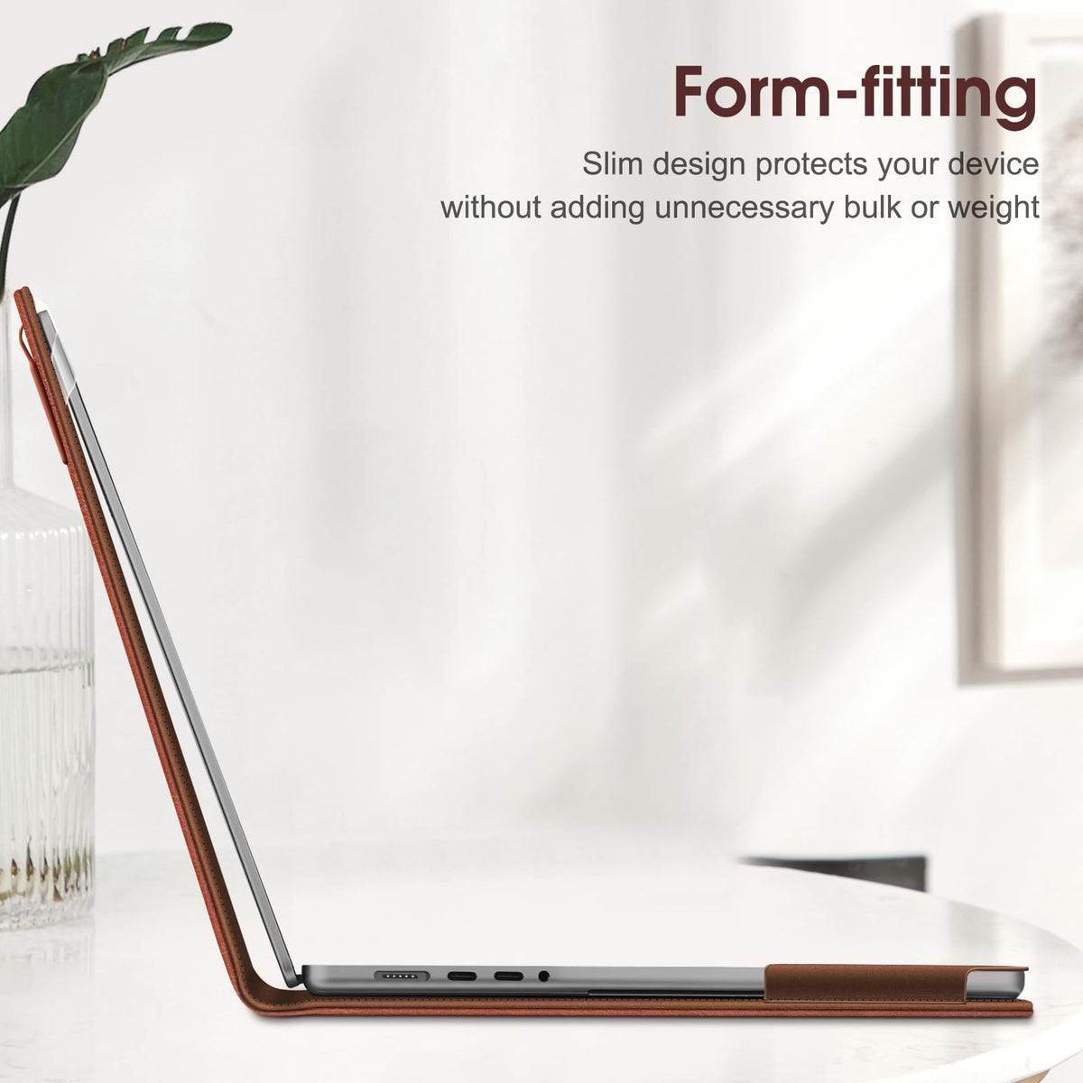 Fintie Sleeve Case for MacBook Pro 14 Inch A3427 A3426 A3434 A3401 A3185 A3112 A2992 A2918 A2779 A2442 (2026-2021), PU Leather Folio Cover for MacBook Pro 14" M5/M4/M3/M2/M1, Brown