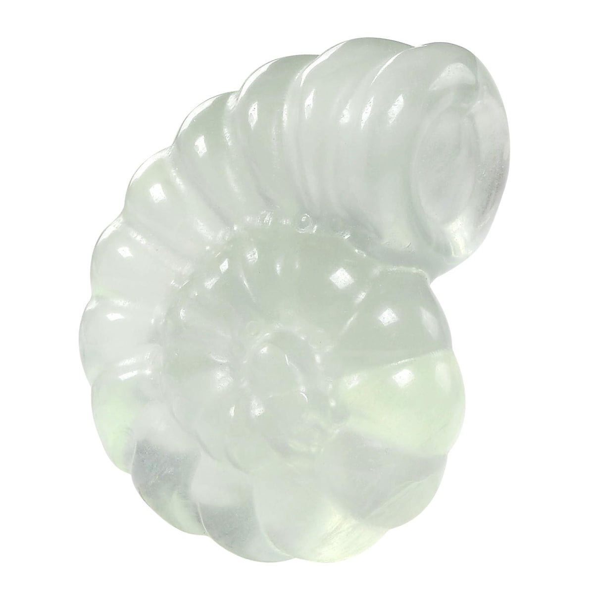 Justinstones Natural Gemstone Green Fluorite Carved Nautilus Shaped Statue Jewelry Making Rock Collection Stone Crafts