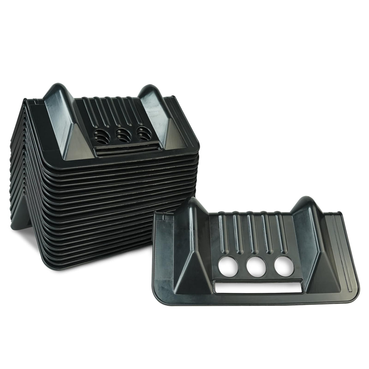 ENJ 20 Pack Black Flatbed Edge Protectors for Cargo Loads Corner Protectors Flatbed Used Together with Webbing to Protect Cargo