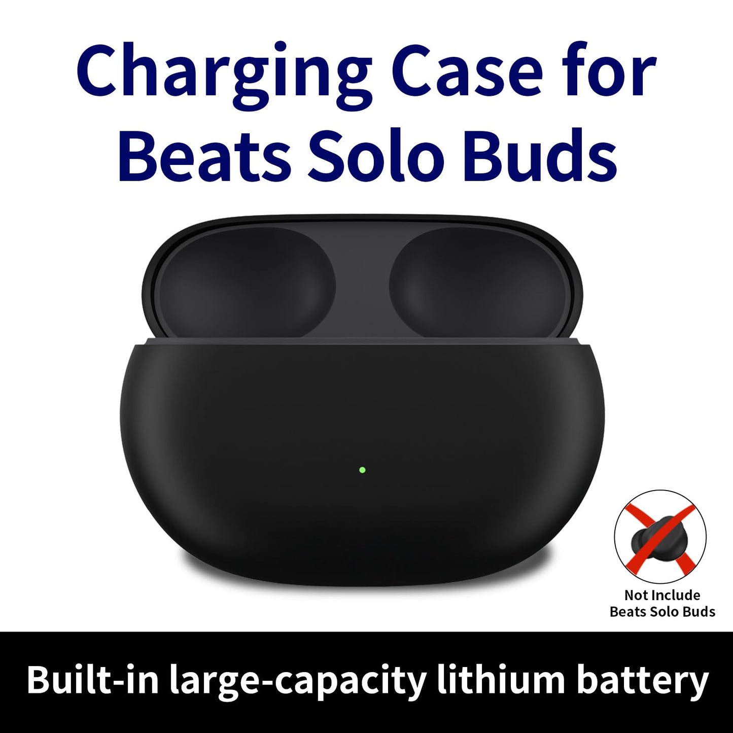 Alimingyan Charging Case Replacement Compatible for Beats Solo Buds, USB-C Charging Port case 660mAh Built-in Battery with Lanyard Hole(Not Include Earphone)