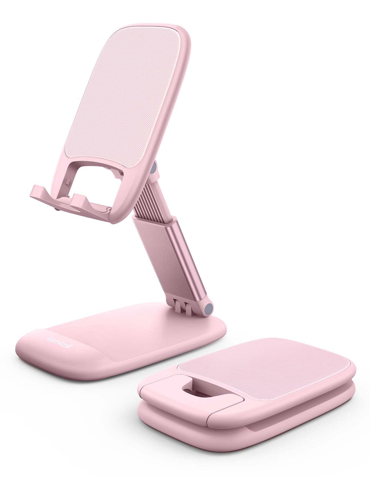 Lamicall Pink Phone Holder, Desk Accessories - Rose Gold Pink Office Cell Phone Holder, Desktop, Office Desks Accessories, Desk iPhone Decor Gifts for Women, for Mothers Day, 4-8'' Phone