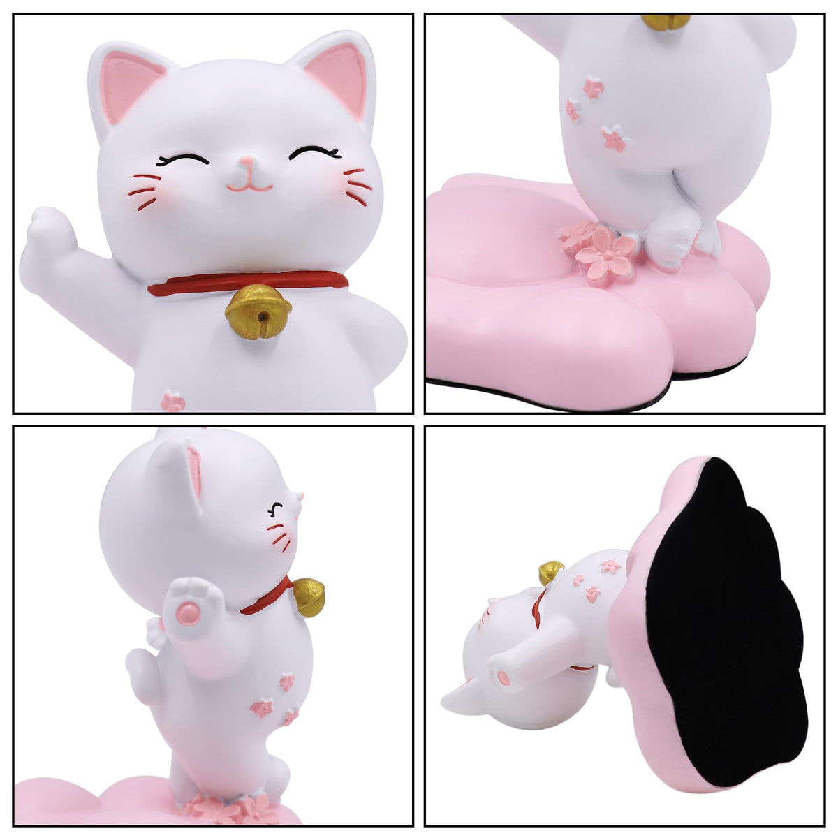 Amamcy Cute Cat Phone Holder Desk Ornament Kawaii Phone Stand Universal Desk Phone Stand for All Mobile Smartphones Tablets