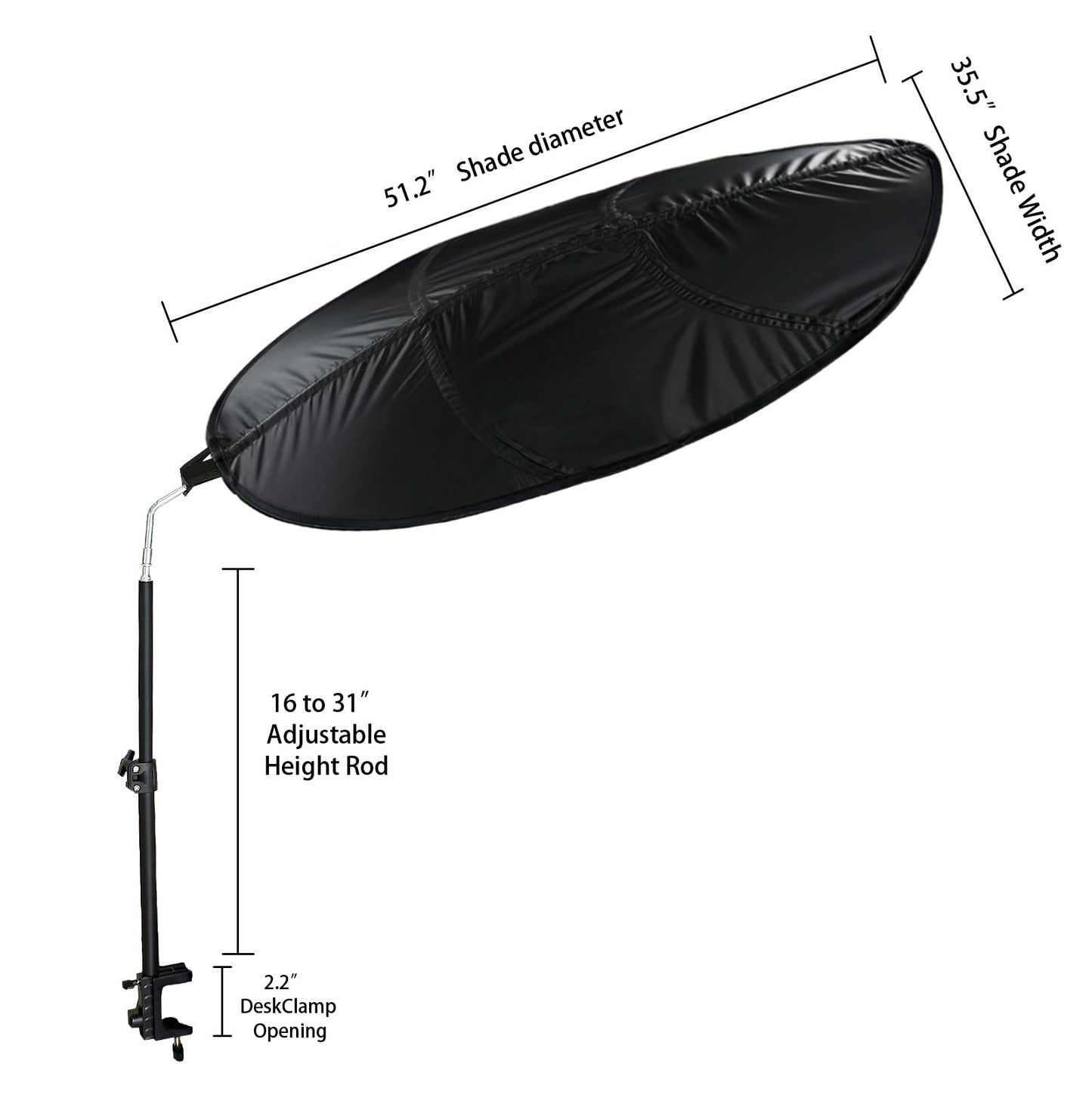 Office Cubicle Shade Cubicle Desk Light Shield to Block Anti-Glare Cover Light Sensitive Professionals Cubicle Light Quick Install Shading Light Shade with Clamp(Leaf)