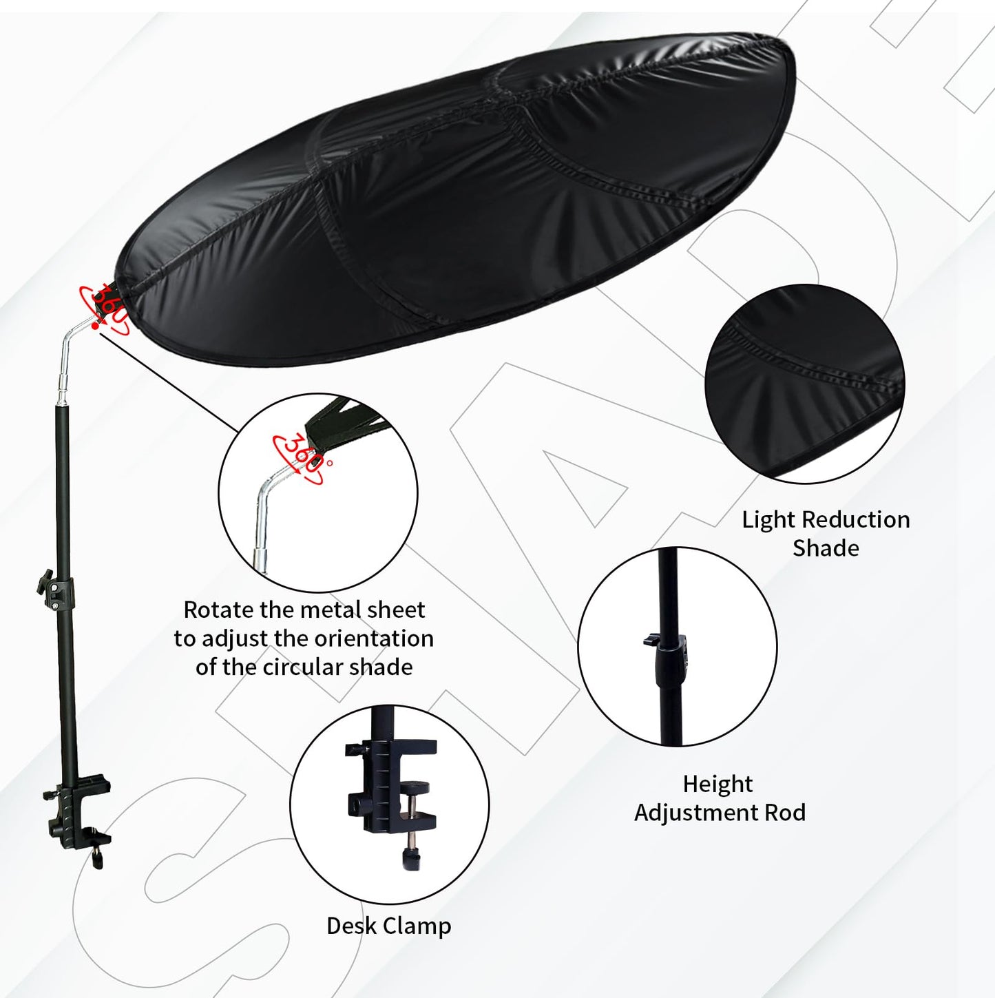 Office Cubicle Shade Cubicle Desk Light Shield to Block Anti-Glare Cover Light Sensitive Professionals Cubicle Light Quick Install Shading Light Shade with Clamp(Leaf)