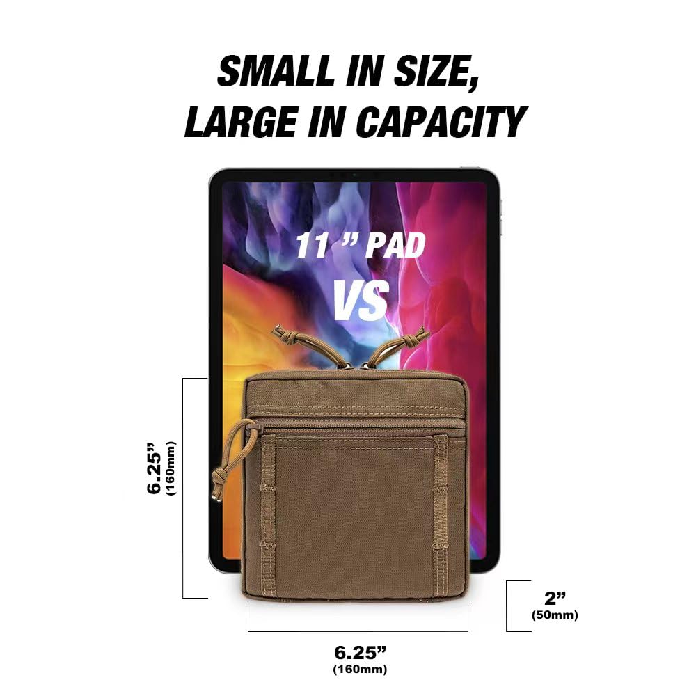 TSPRO Tactical Admin Pouch Compact EDC Utility Gadget Gear Pouches Portable Kit Organizer Storage Accessory for Bags (Green)