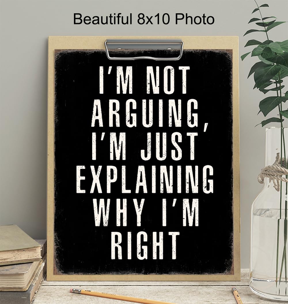 Office funny Quotes Wall Decor - Sarcastic Sayings Wall Decor for Men - Workplace funny Sayings - Man cave Sign - Silly Office Picture - Work Photo - Home Print, Executive Artwork