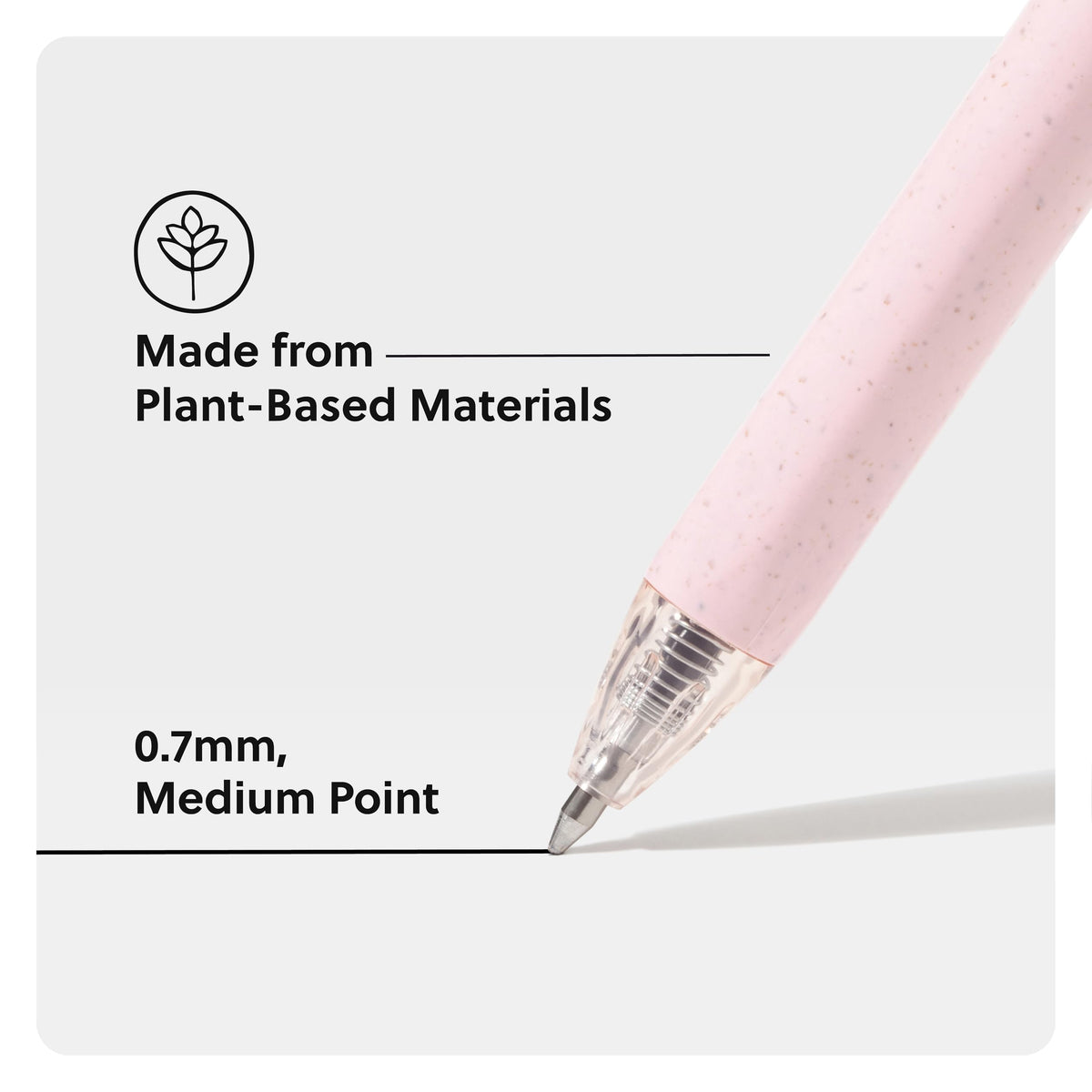 U Brands U-Eco Recycled Gel Click Pens, Set of 12, Pastel Speckle, Medium (0.7 mm) Point, Black Ink