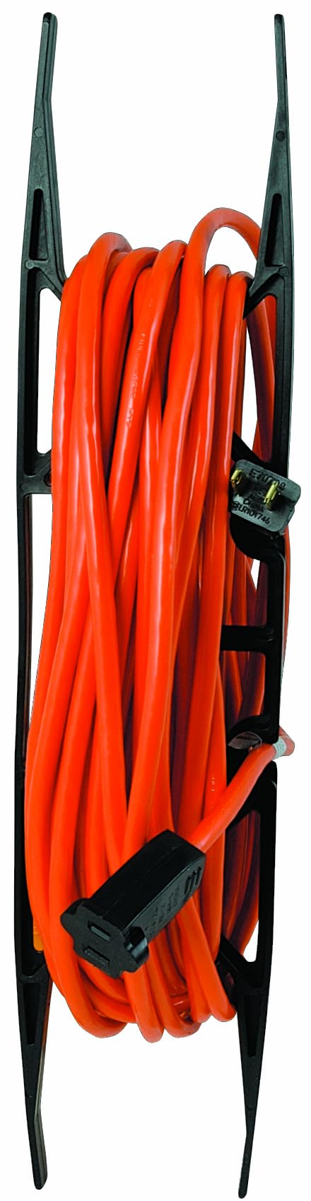 Woods Light Duty Extension Cord Wrap - Holds Up to 100 Feet of 16/3 Cord - Durable H-Frame Cord Reel with Built-In Carrying Handle - Black