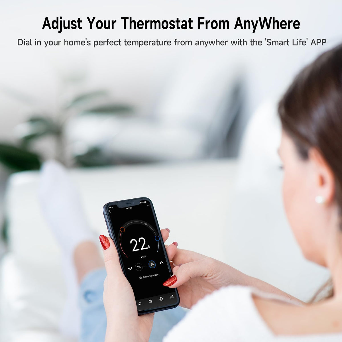 Smart Thermostat for House, WiFi Programmable Thermostat, Compatible with Alexa and Google Assistant, Remote Control Tuya/Smart Life, 𝗖-𝗪𝗶𝗿𝗲 𝗥𝗲𝗾𝘂𝗶𝗿𝗲𝗱
