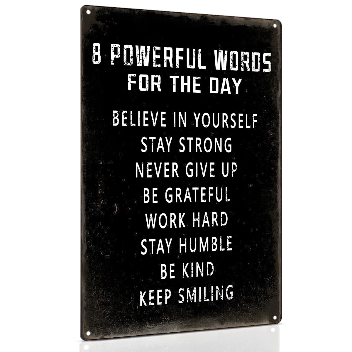 ALKB Inspirational Wall Art Metal Sign 8 x 12 Inch, Inspiring Positive Quotes Room Decor for Living Room Bedroom Classroom Gym, Motivational Wall Decor for Teen