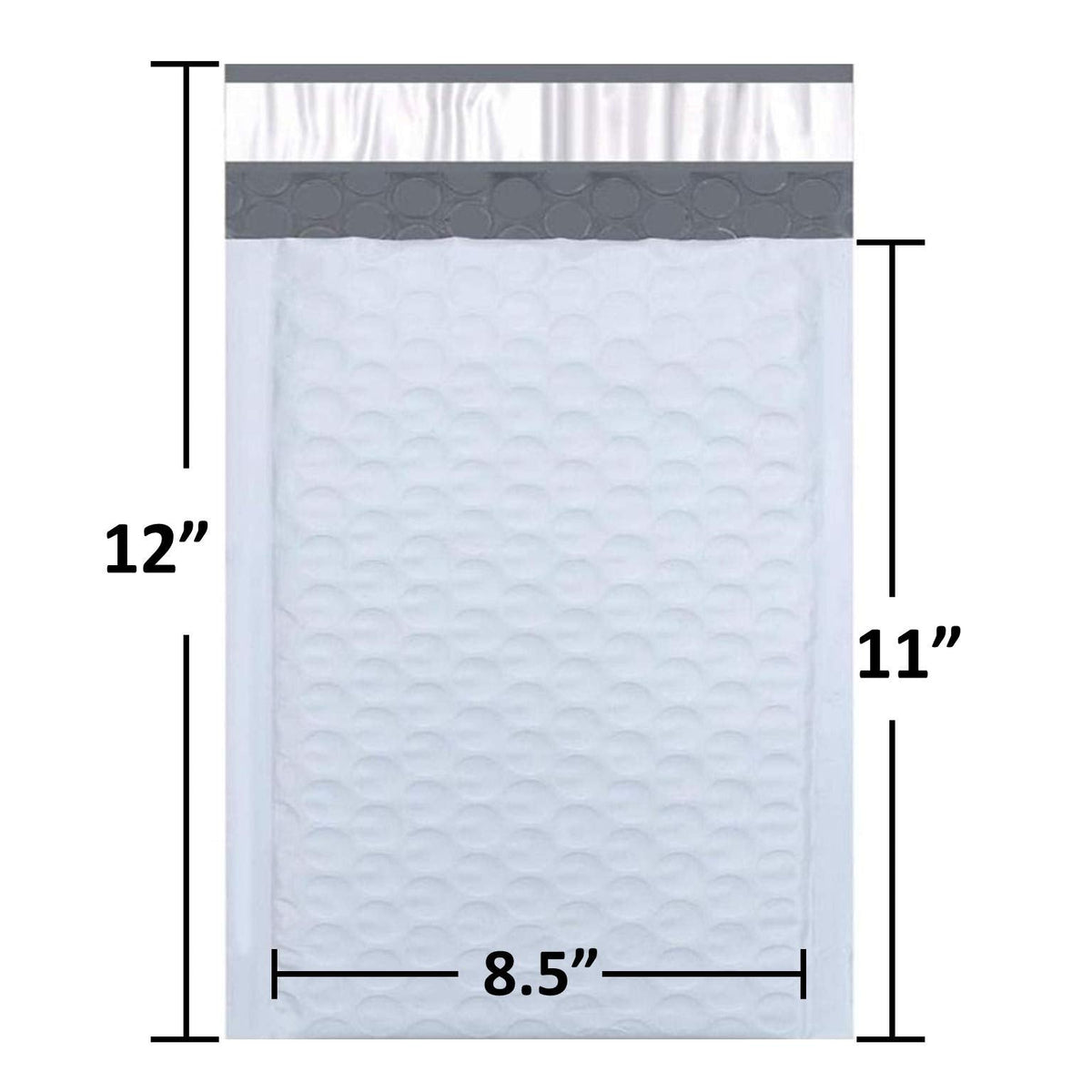 SALES4LESS - Poly Bubble Mailers, Waterproof & Cushioned Padded Envelopes for Shipping, 8.5 x 12 in (10 Pack, White)