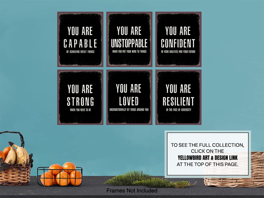 You Are Positive Affirmations Wall Art - Entrepreneur Positive Inspirational Quotes - Motivational poster - Home Office - Classroom Decorations - Success Sayings - Encouragement Gifts for Men, Women