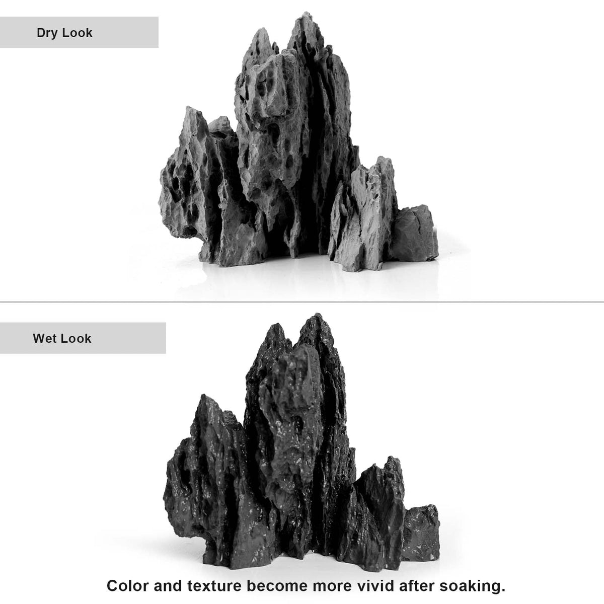 FZONE Aquarium Rocks Aquascaping, Micro Resin Seiryu Rock for Aquascaping
