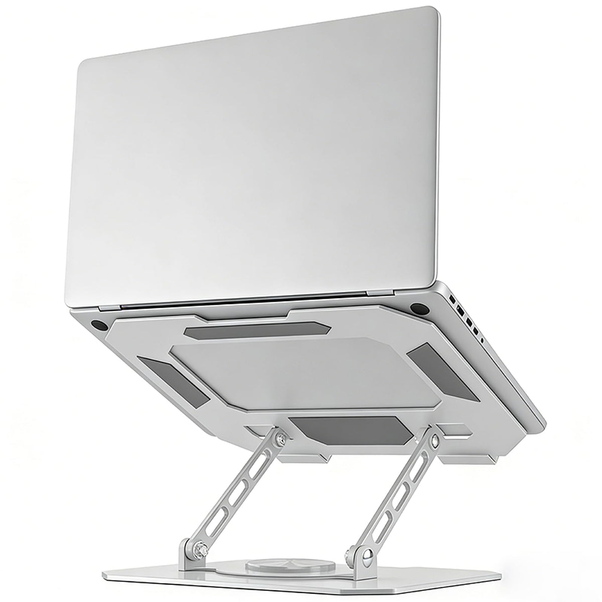360° Rotating Laptop Stand for Desk, Heavy Duty Solid Steel Ergonomic Laptop Riser, Foldable Portable Computer Holder, Stable Adjustable Stand Compatible with MacBook Air/Pro 10-16 Inch Laptops
