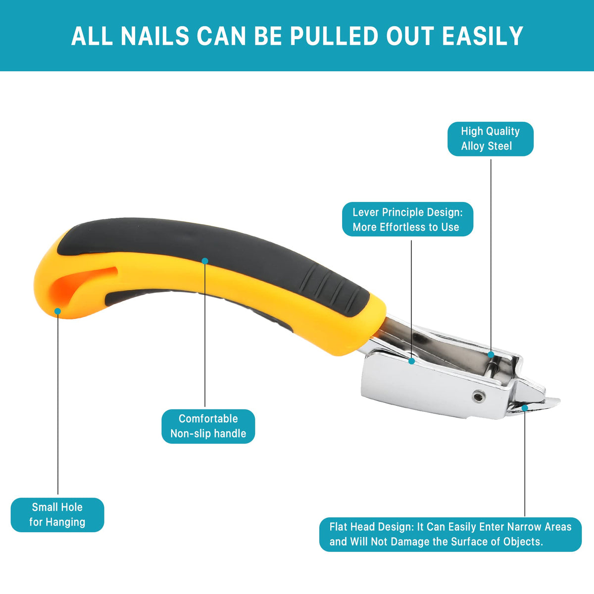 Aemygo 8 Pcs Upholstery and Construction Staple Remover, Tack and Nail Puller for Easily Removing All Kinds Staples, Carpet Remover for Furniture Floor Photo Frame Carton