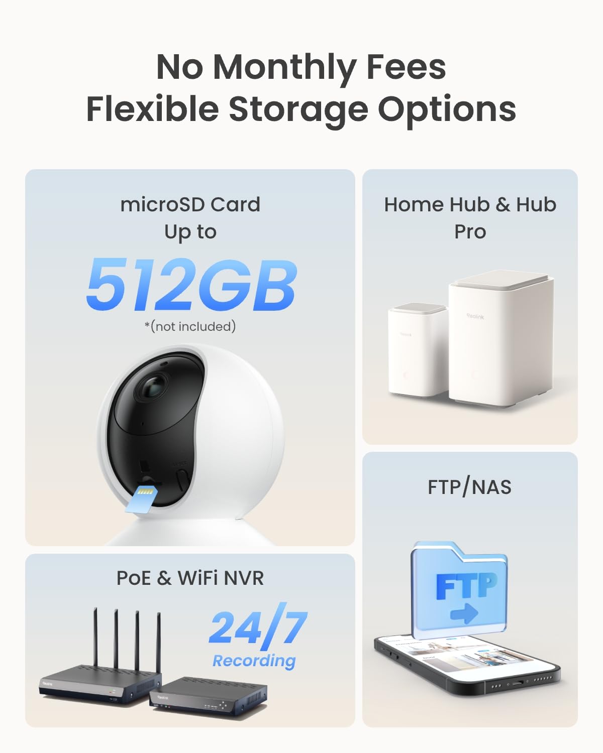 REOLINK E1 Pro 3K PT Wi-Fi Indoor Camera for Baby & Pet Monitoring, Auto Tracking, 5MP Night Vision Enhanced by F1.6 Aperture, Person/Pet/Baby Crying Detection, 2.4/5GHz Wi-Fi, Two-Way Audio