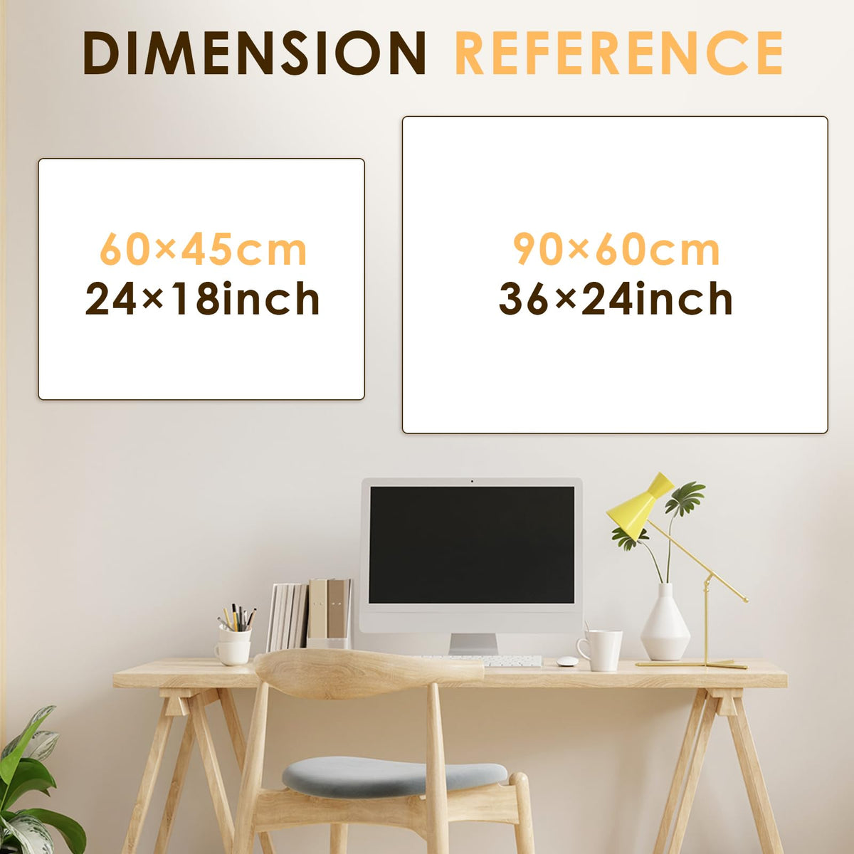 MAKELLO Dry Erase Calendar for Wall 36" x 24", Large Calendar Whiteboard with Cork Board for Office, Home, School, Family, Kitchen and Bedroom, 3' x 2'