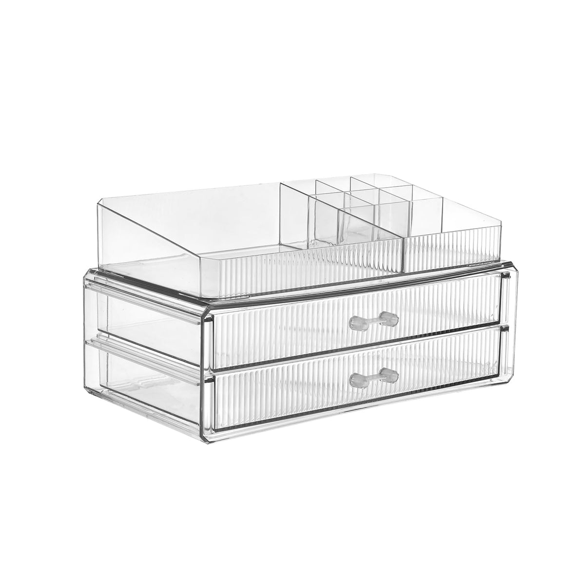 ZHIAI stackable storage drawers, acrylic storage rack, cosmetics and beauty products organizer, suitable for makeup room, bathroom, pantry, home bedroom storage