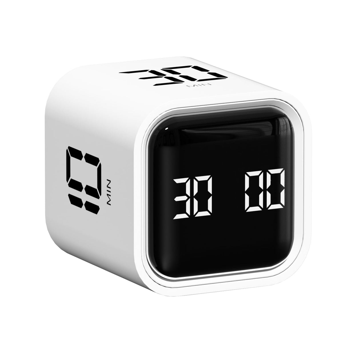 Cube Pomodoro Timer, Smart Productivity Timer 5/10/30/60 Minutes & Custom Countdown, Pause & Resume, Adjustable & Silent Visual Timer, Portable Rotation Multi Desk Timer for Study Task Work Kitchen
