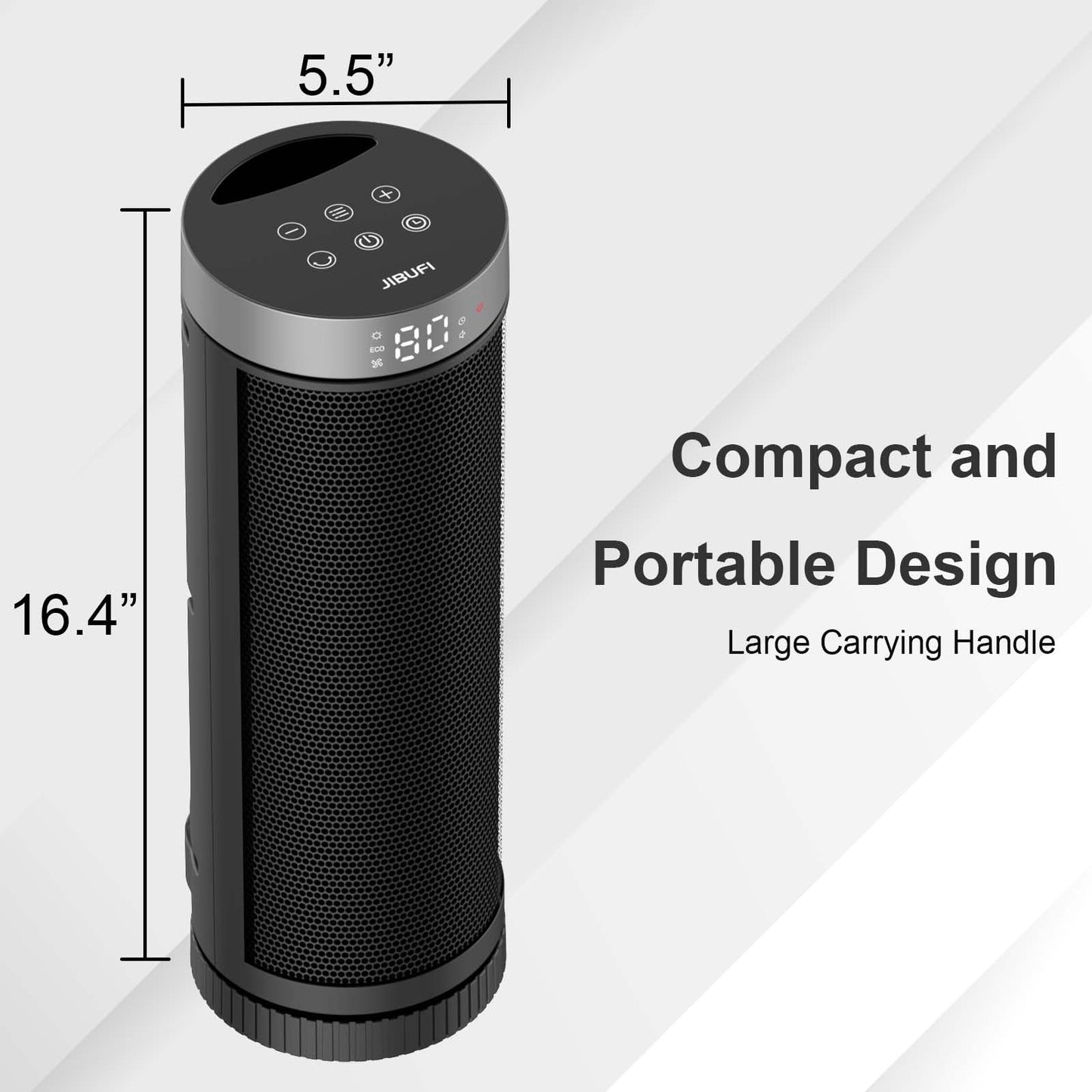Ceramic Space Heater, Portable Indoor Heater with Remote Control, Three Heating Modes, Overheat and Tip-Over Protection, Suitable for Home, Office, Bedroom, Indoor Use