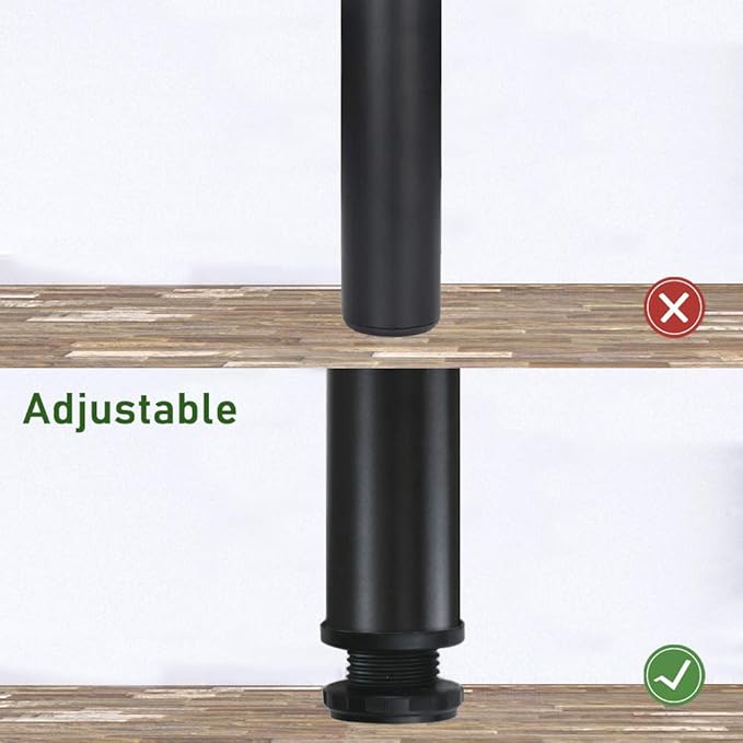 QLLY 29.5 inch / 75cm Adjustable Metal Desk Legs, Heavy Duty Furniture Table