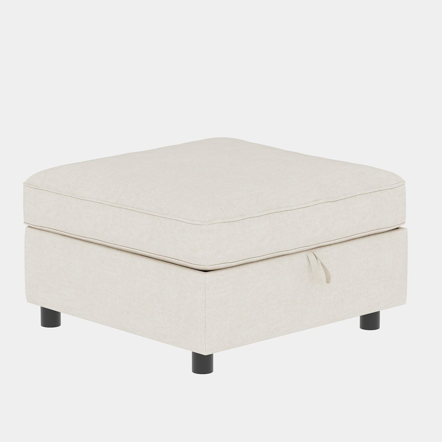 GDFStudio 2 Pieces Armless Loveseat Sofa with Storage, Convertible Small Couches for Small Spaces with Back Cushions, Modular Fabric Deep Seat Home Sofa for Living Room Office Apartment, Beige