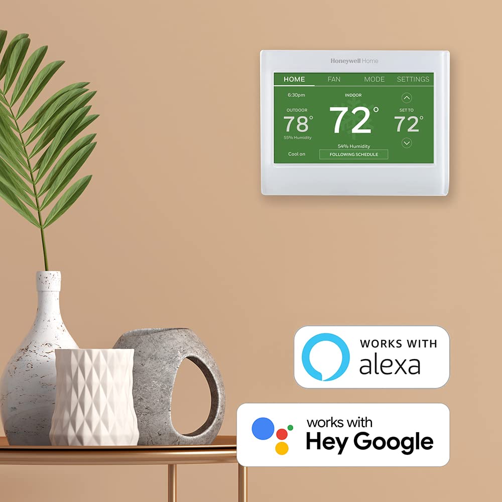 Honeywell Home RTH9600WF Smart Color Thermostat ENERGY STAR Wi-Fi Programmable Touchscreen Alexa Ready - C-Wire Required