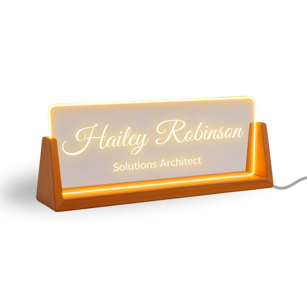 Personalized Office LED Stand Name Plate - Office Desk Name Sign Custom Business Decor for Office Coworkers Employees Corporate Gift Office Decor, Valentines Day