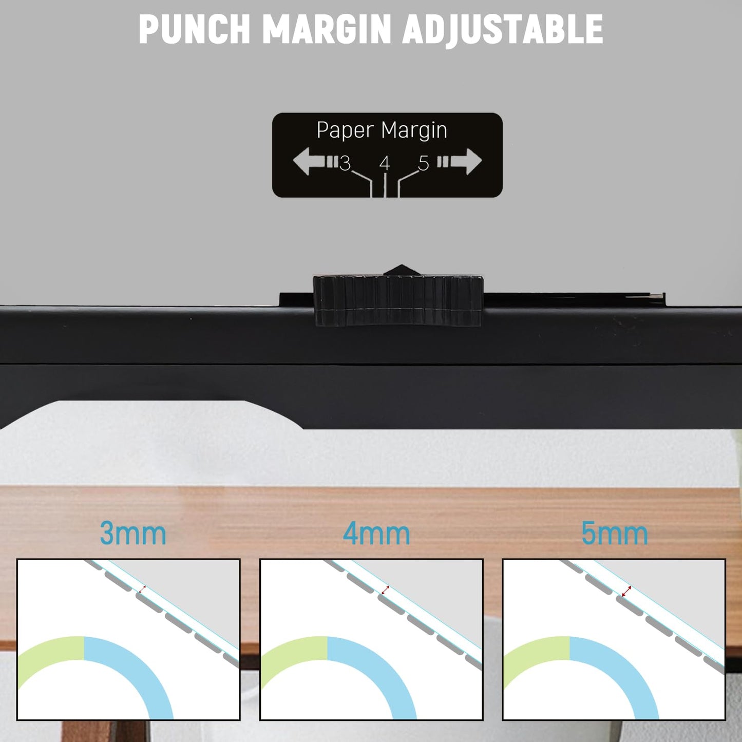 DUPDMKIN Comb Binding Machine 21 Holes 450 Sheets Binding Machine Includes 100 PCS Rubber Ring Fits Letter Size, A4, A5 or Smaller Sizes