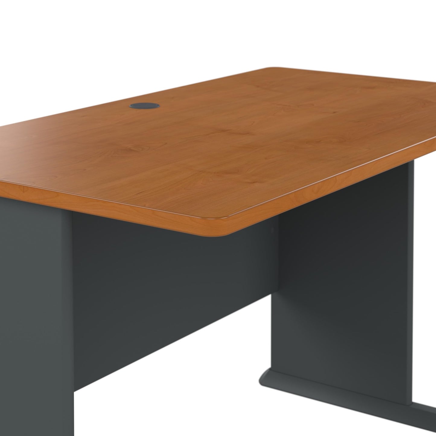 Bush Business Furniture Series A 72W Desk in Natural Cherry and Slate, Large Workstation for Home or Professional Workspace, Desktop Solution for Office Use