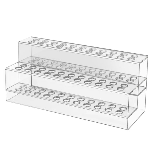 SBYURE Acrylic Pen Holder, 44-Slots Pen Display Stand Focal Pen Holder Beadable Pen Display Stand Rack Organizer for Home Office Desk School Supplies