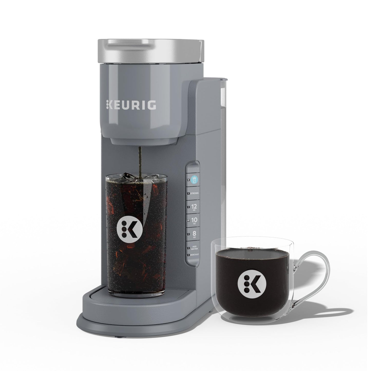 Keurig K-Iced Coffee Maker, Single Serve K-Cup Pod Iced Coffee Maker, With Hot and Cold Coffee Capabilities, Brews Any K-Cup Pod, Gray