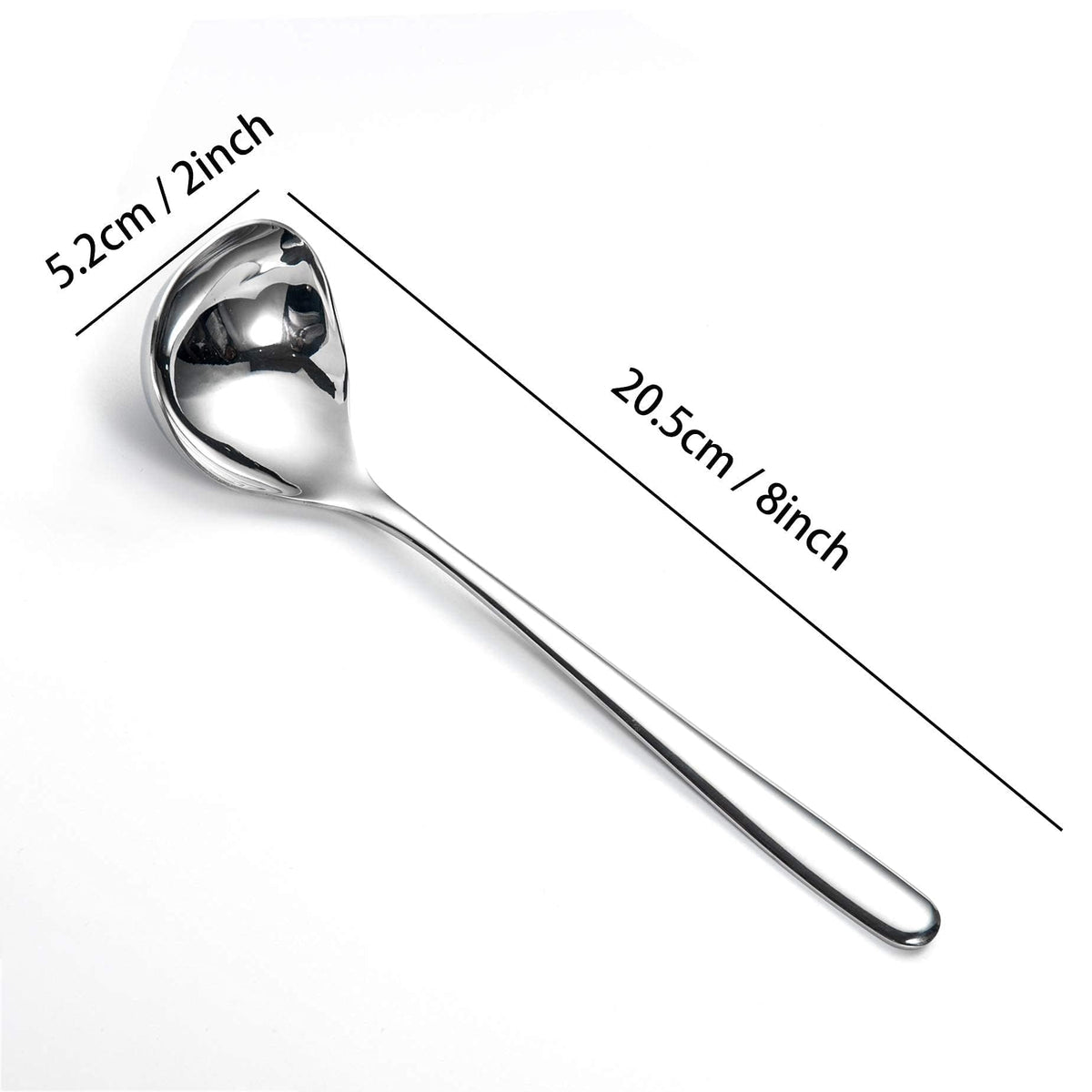 IMEEA 8-Inch Gravy Ladle SUS304 Stainless Steel Serving Ladle, Set of 4