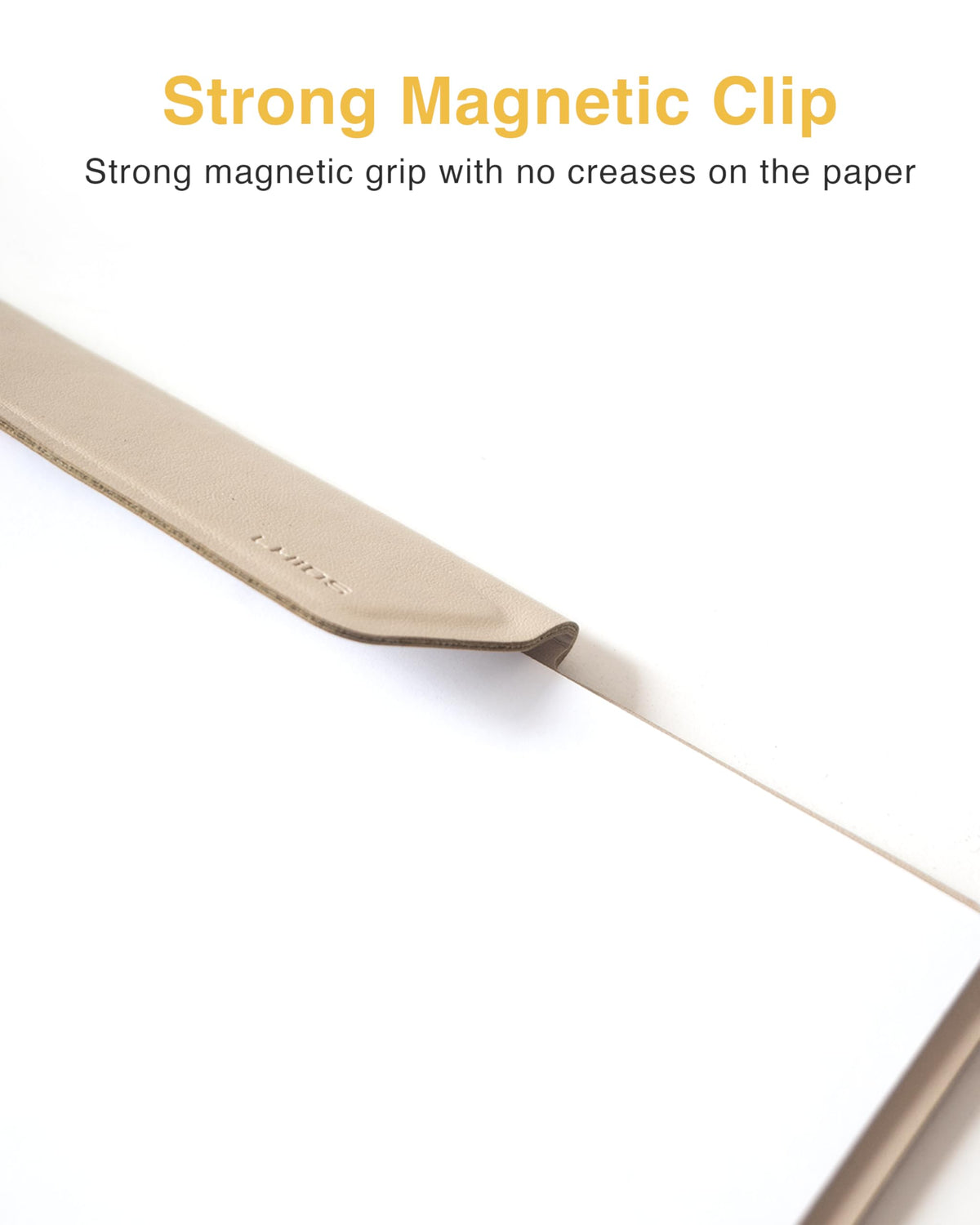 LHiDS Magnetic Clipboard – Slim Leather Writing Board with Detachable Pen Holder, Professional Magnetic Clipboards for Office, (A4 Letter Size, 9x12.5) (Apricot, A4 Letter)