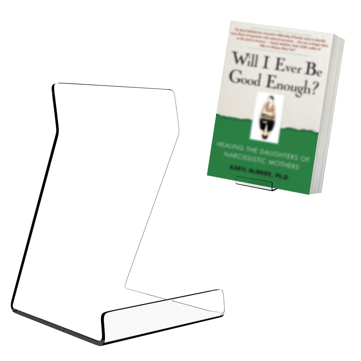Boloyo Acylic Upright Display Stand, 10PC 6 Inch Clear Display Holder Easel Base Picture Frame for Home Office School Store to Display Book, Vinyl Record, Album, LP Cover, Artworks, CDs
