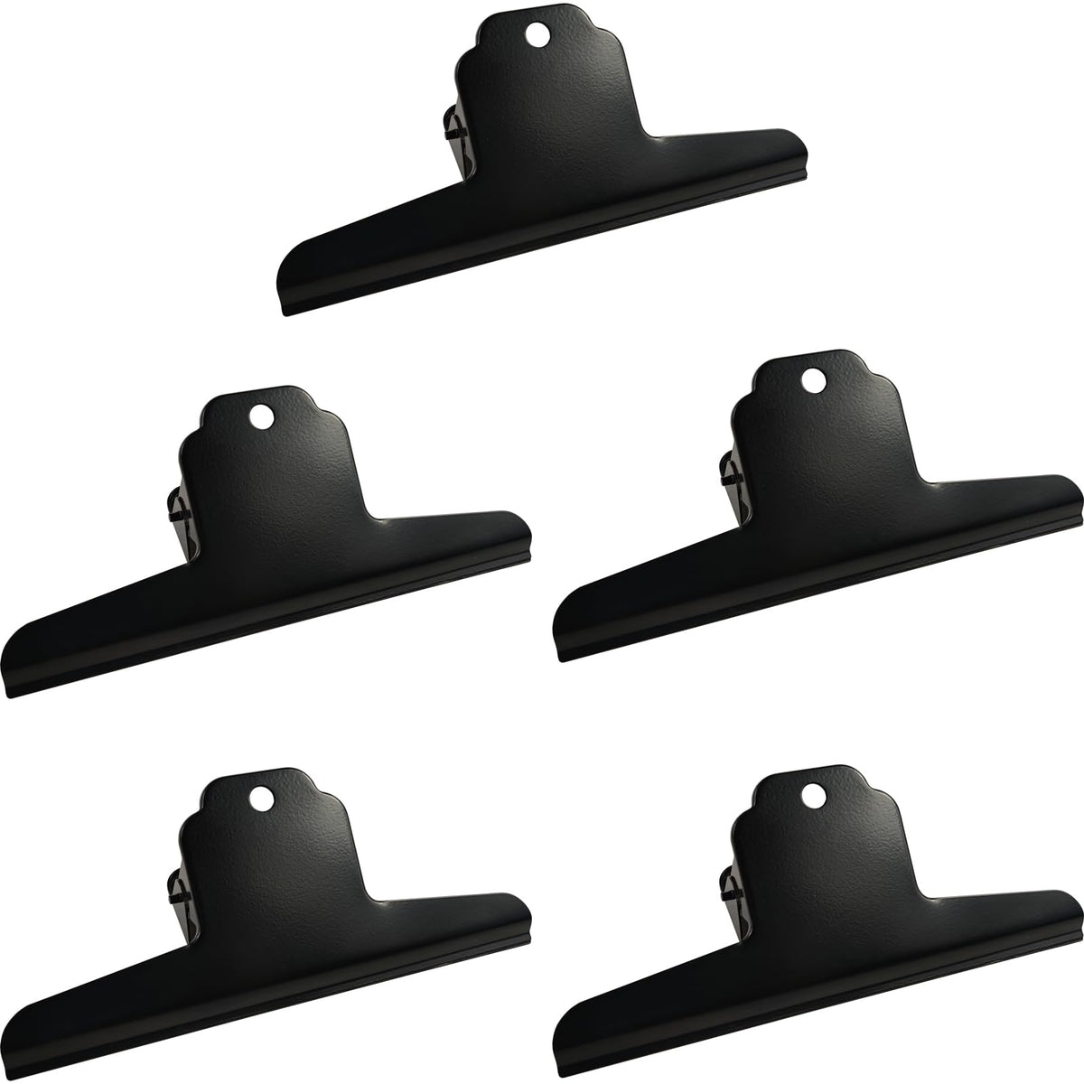 CARLKEMIAN Large Metal Bulldog Clips, 5 PCS Extra Large Jumbo 7 Inch Giant Binder Clips for Chips and Other Food Bags, Work, Art, Office and Kitchen