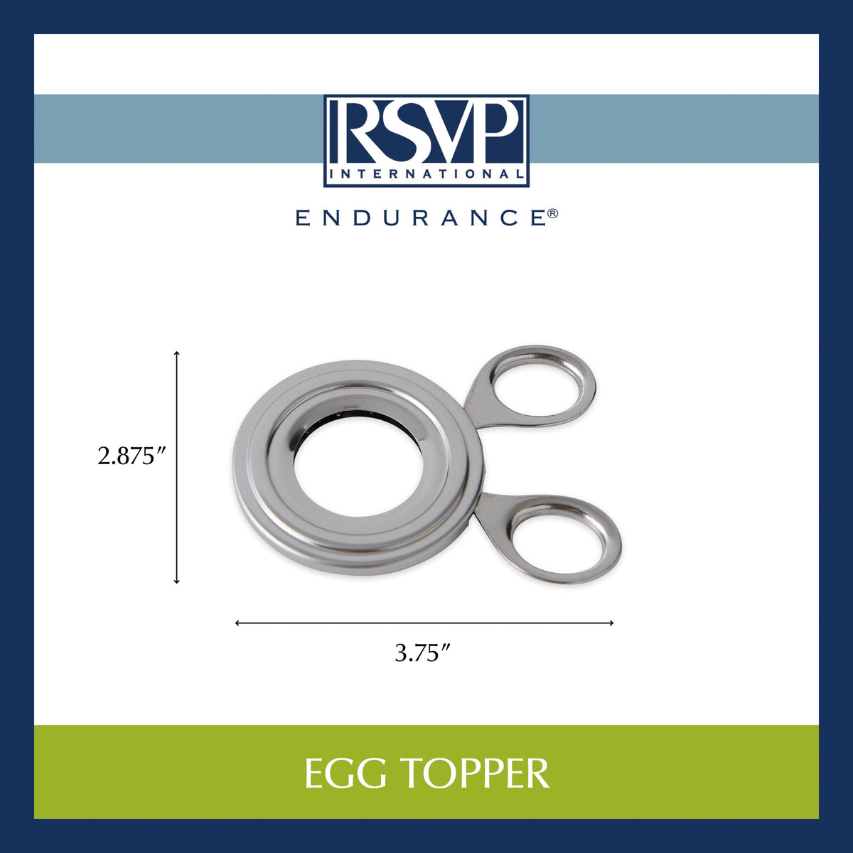 RSVP International Endurance Kitchen Tool Collection Durable & Easy to Clean, Dishwasher Safe, Egg Topper, Stainless Steel