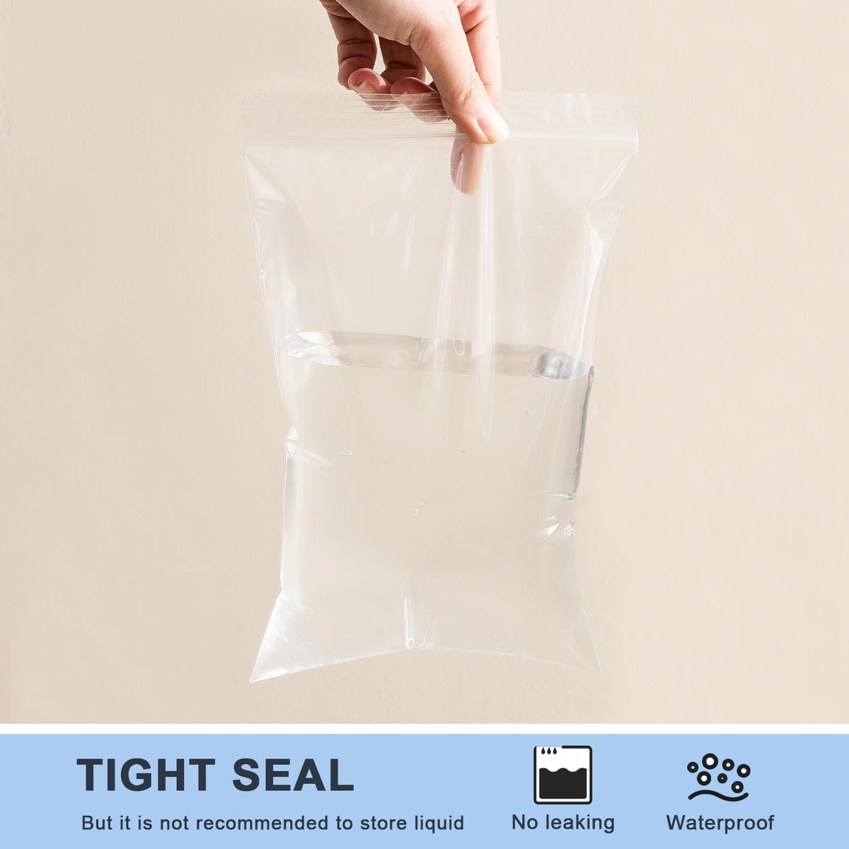 joybest 8 X 10 Inch (1000 Pcs) Clear Plastic Bags, Reclosable Zipper Poly Bags with Resealable Zip Top Lock for Brochure, Prints, Notebook, Document Storage