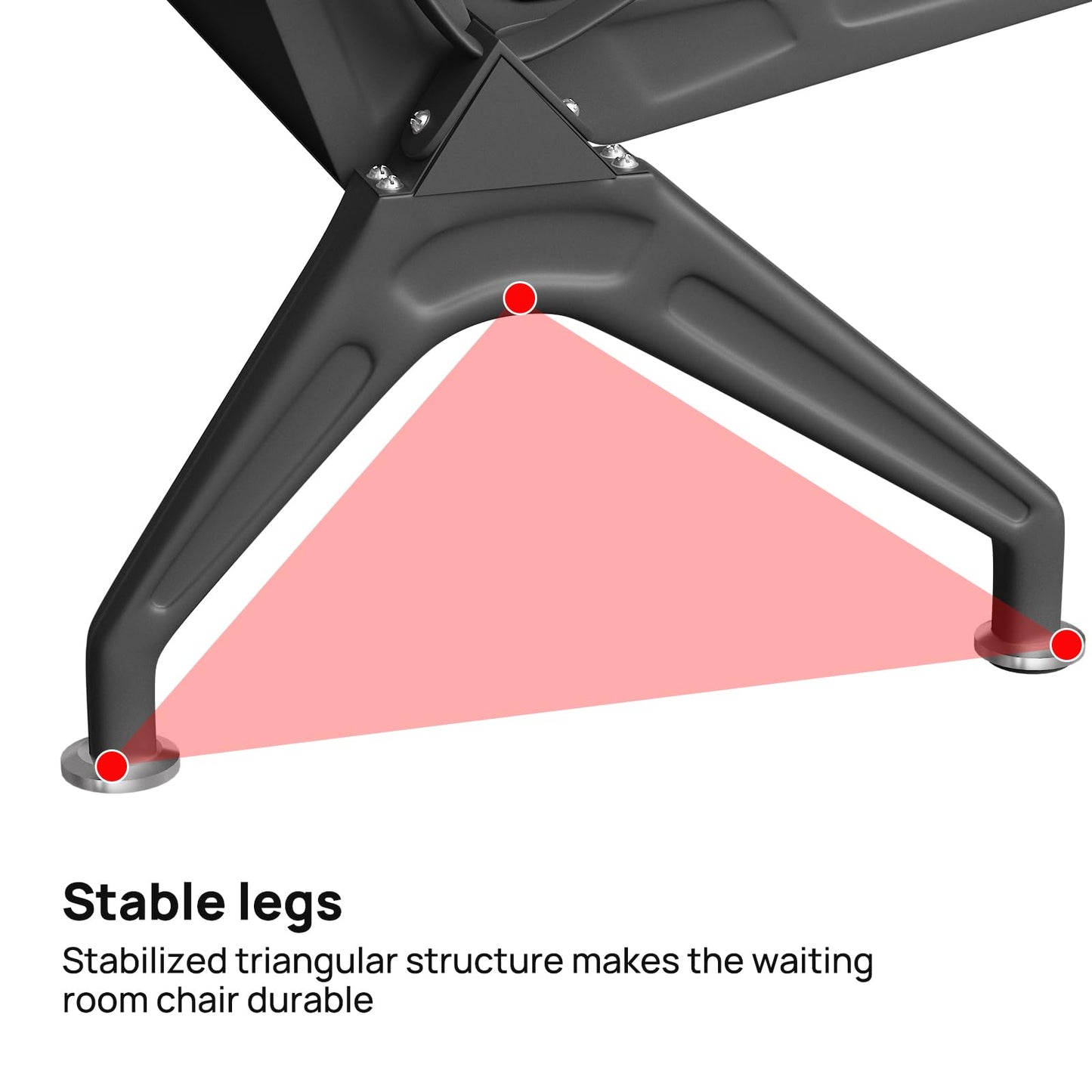 wonline Waiting Room Bench, Waiting Room Chairs with Arm, Office Furniture Lobby Conference Reception Bench Office Guest Seating for Clinic Airport Hospital Barber Salon Bank