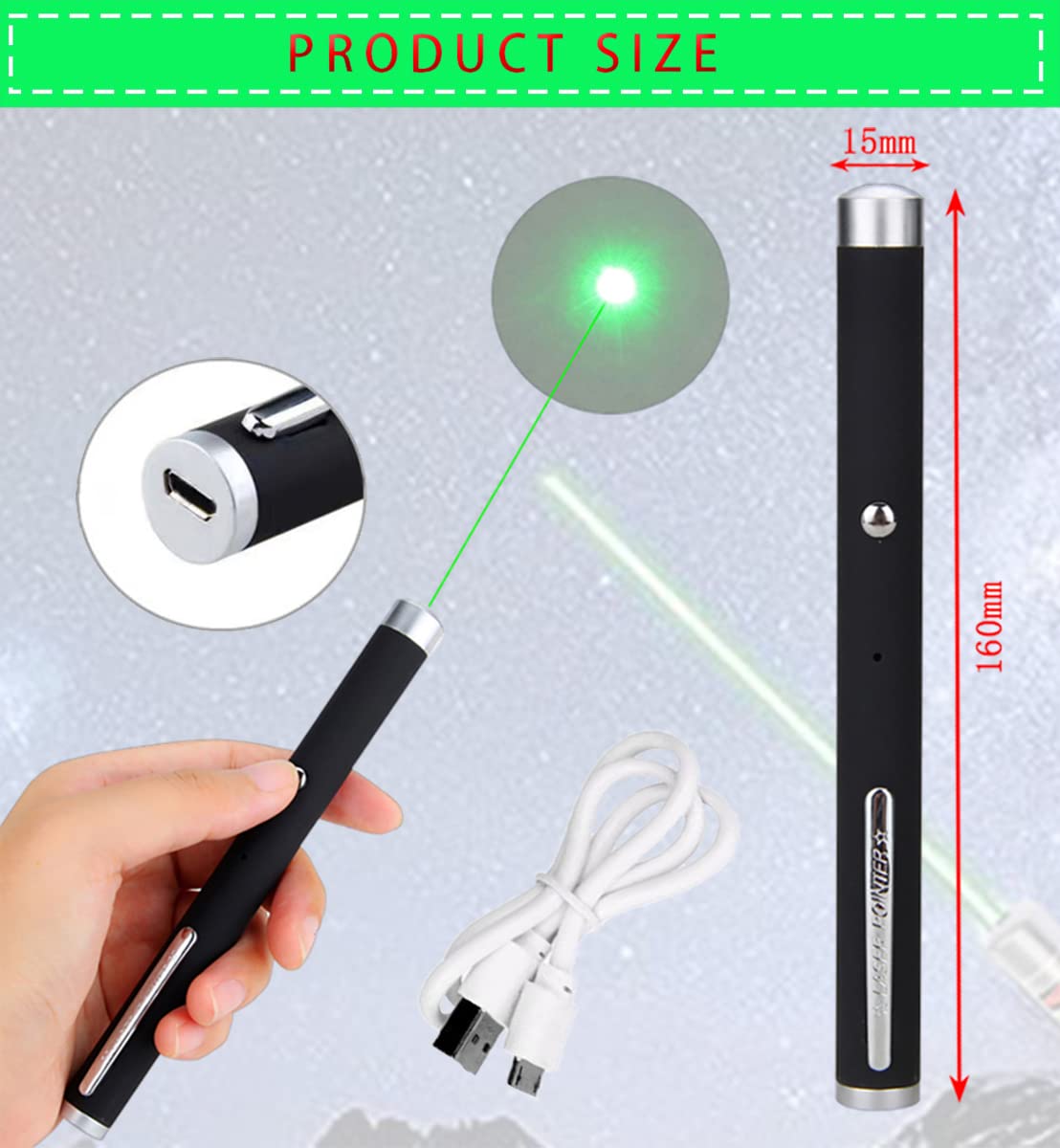 Ailite Whiteboard Indicator, USB Lecture Presenter, Suitable for Teaching lectures, Showroom presentations and Sales Guidance