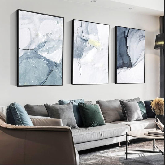 Canvas Framed Wall Art Large Size 24 X 32 Inch X 3 Pieces Of Modern Abstract Simple Posters Prints, Artwork Whether Hanging In The Living room Bedroom Kitchen Office Can Be Aesthetic Wall Decor
