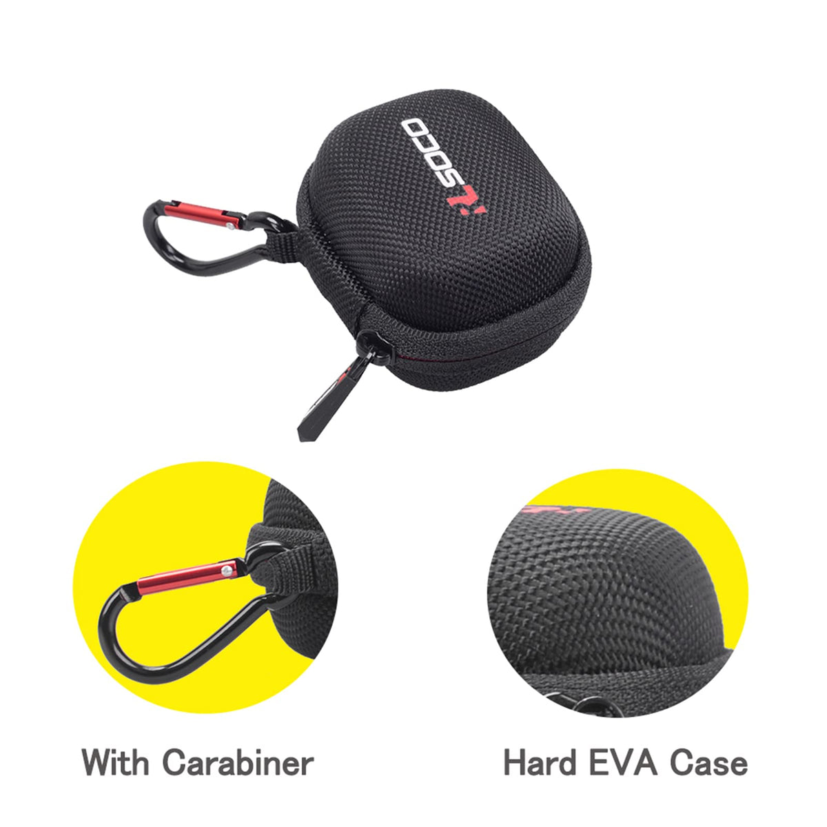 RLSOCO Hard Case for Sony Linkbuds WF-L900 / for Sony LinkBuds S Truly Wireless Earbud Headphones | Shockproof, Dustproof, Water-Resistant Storage Pouch, with Sturdy Metal Hook (Case Only)