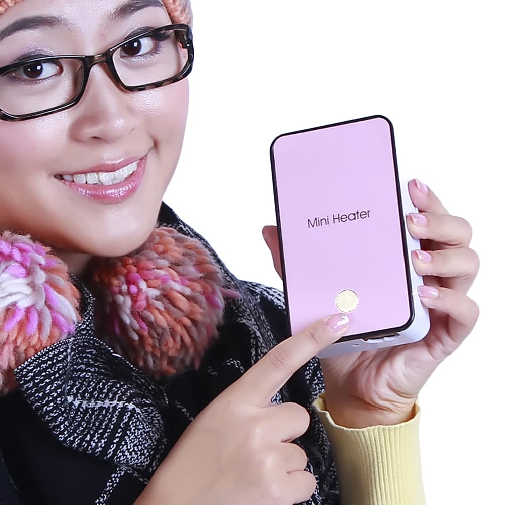 Safety Energy-saving Heater Mini Portable Room Office Desktop Electric Fan Heater Air Warmer (Pink)